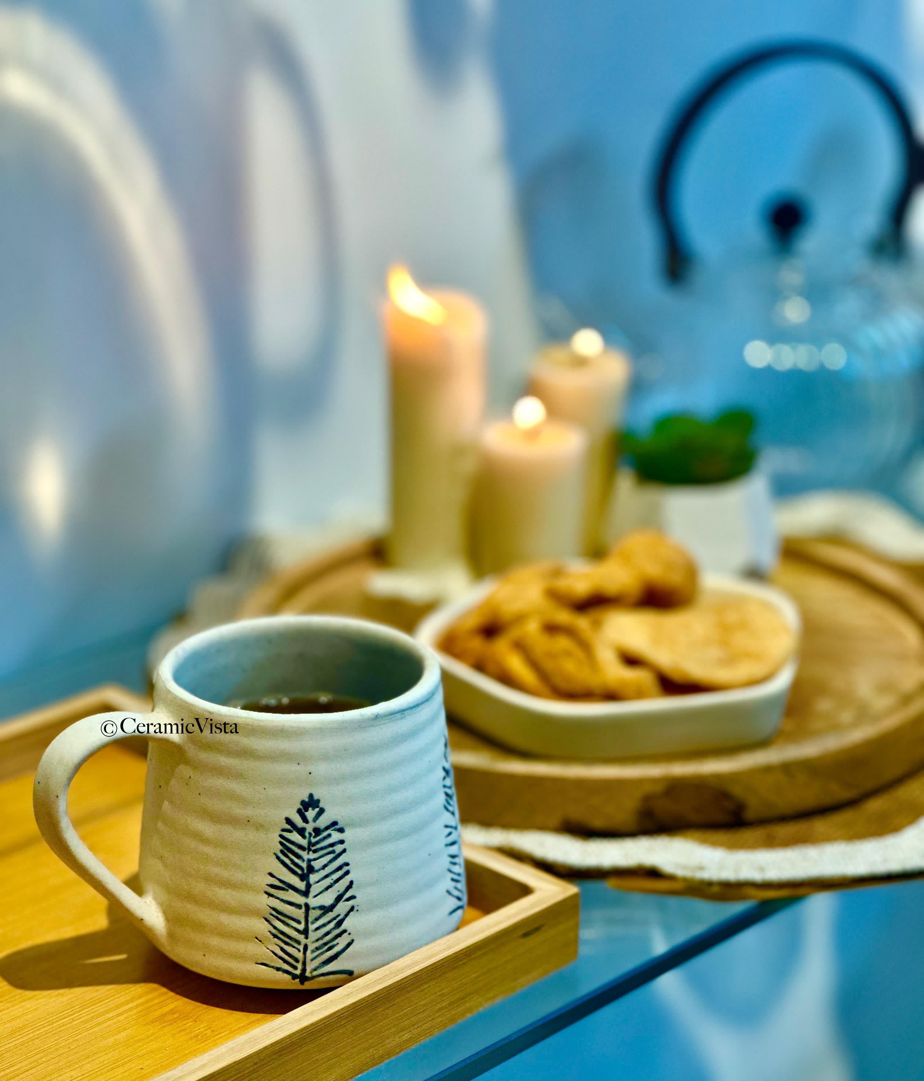 Pine Botanical Ceramic Mug