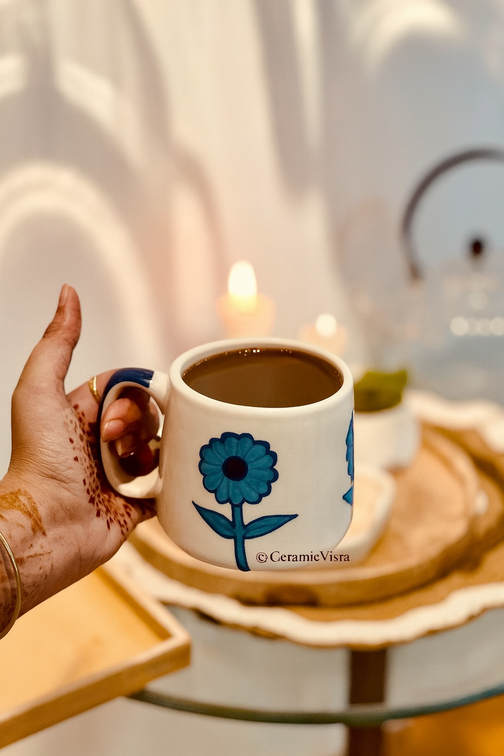 Blue Blossom Ceramic Mug
