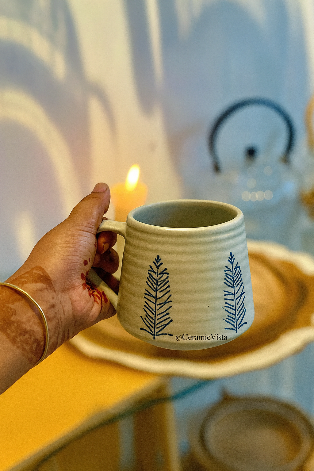 Pine Botanical Ceramic Mug