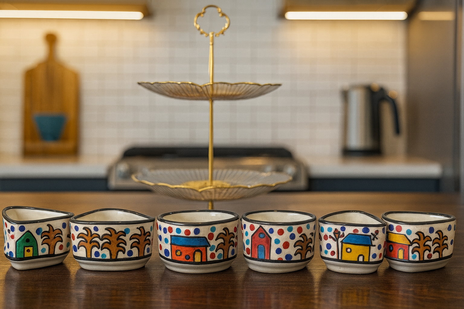 Hand-Painted Round/ Square/ Triangular Dip Bowl | CeramicVista