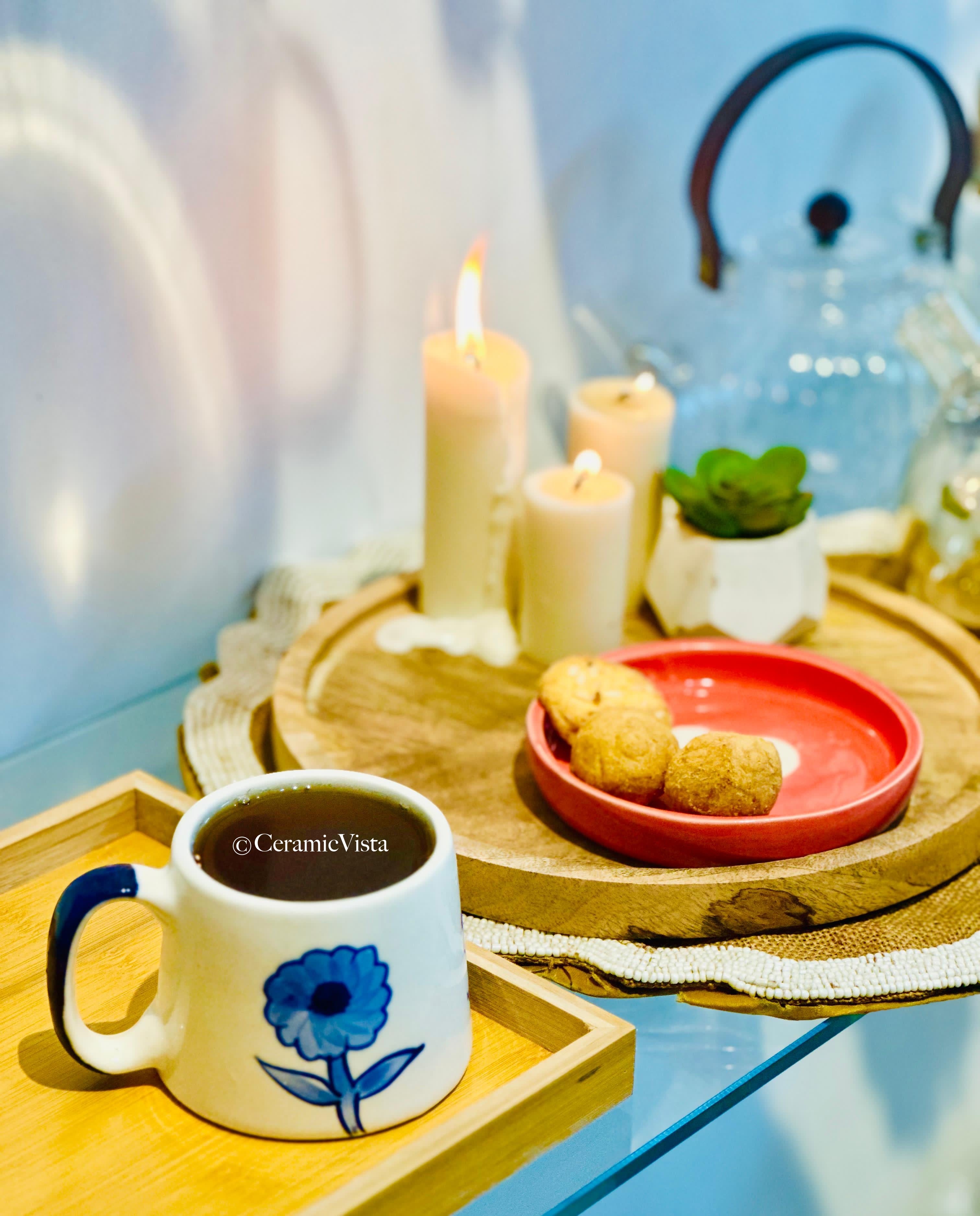 Blue Blossom Ceramic Mug